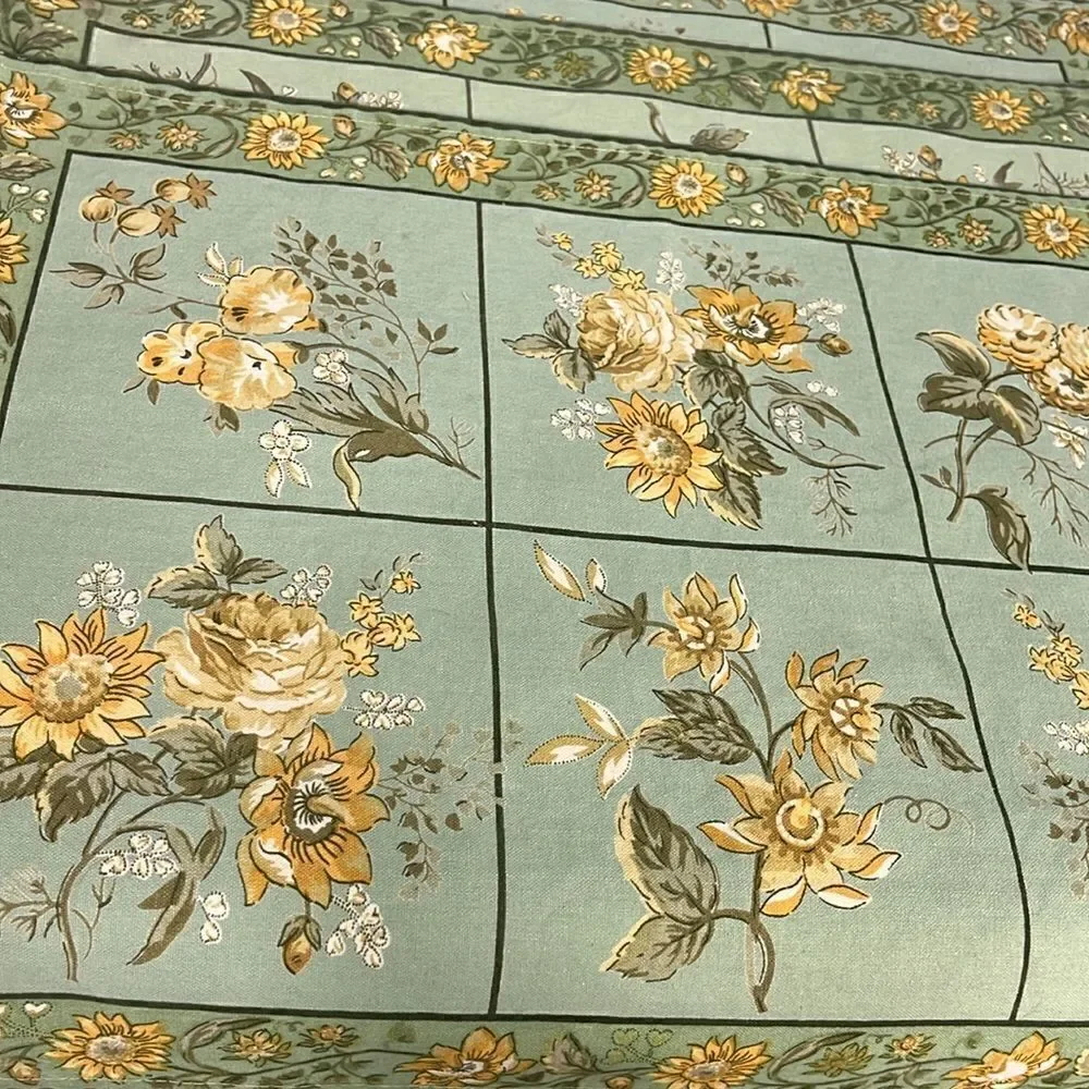 APRIL CORNELL 2000 set of 4 cotton, green and yellow